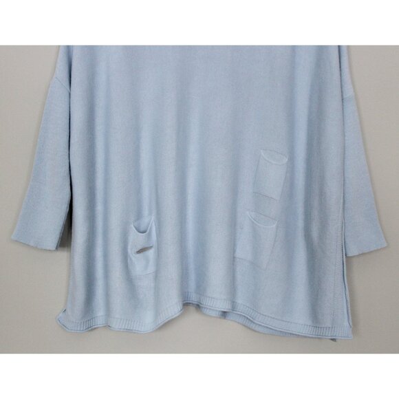 MERSEA Catalina Travel Sweater Oversized Light Blue, Size S/M WITH SNAG FLAW - Picture 4 of 13